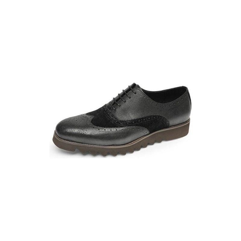 Formale Herrenschuhe Alligator Luxus Wingtip Brogue Freizeitschuhe - Schwarz