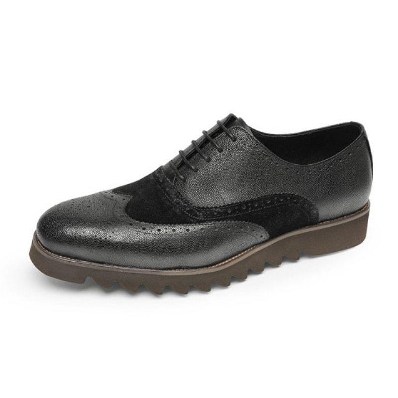 Formale Herrenschuhe Alligator Luxus Wingtip Brogue Freizeitschuhe - Schwarz