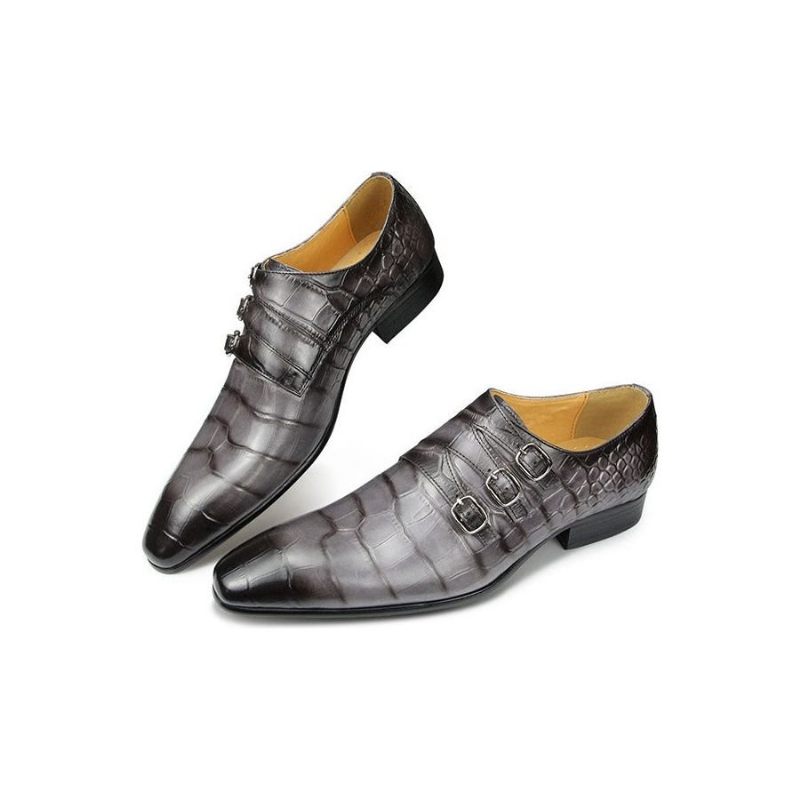 Formale Herrenschuhe Aus Echtem Leder Mit Monkstrap-schuhen