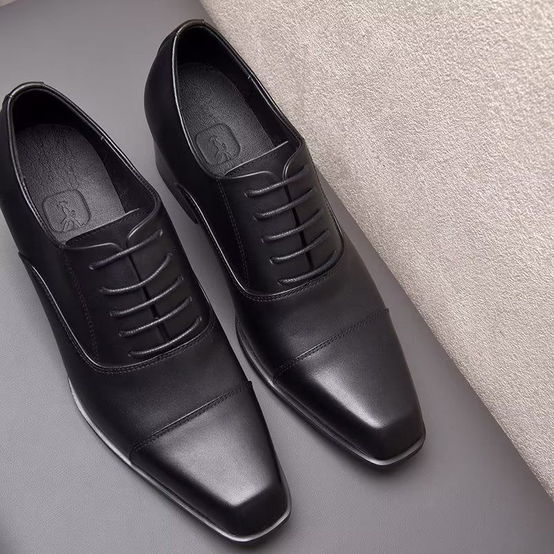 Formale Herrenschuhe Aus Leder Im Oxford-stil - Schwarz