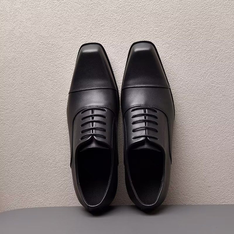 Formale Herrenschuhe Aus Leder Im Oxford-stil - Schwarz