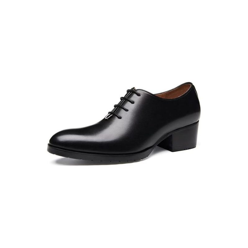 Formale Herrenschuhe Aus Raffiniertem Leder Mit Spitzer Zehenpartie Und Oxford-schuhen