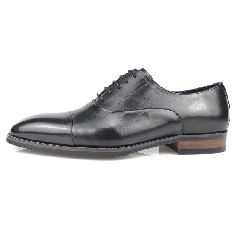 Formale Herrenschuhe Brogue-schnürschuhe Aus Leder - Schwarz