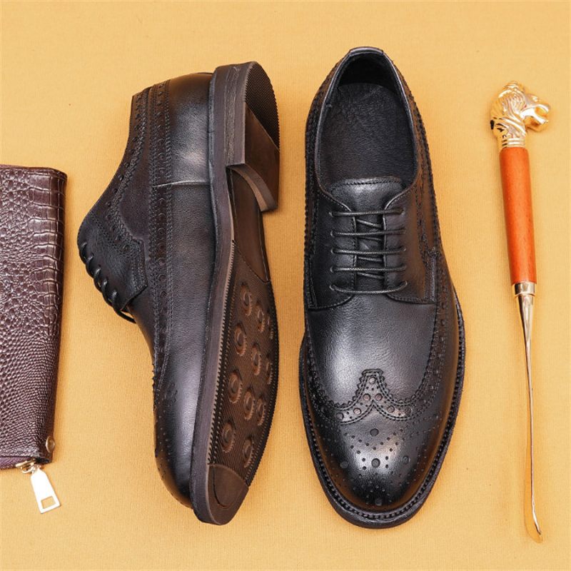 Formale Herrenschuhe Brogues Hochzeitskleidschuhe - Schwarz