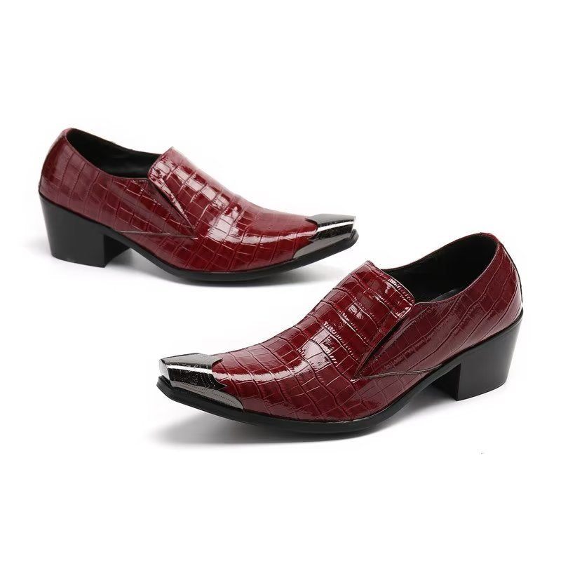 Formale Herrenschuhe Crocslip Elegante Abendschuhe - Rot