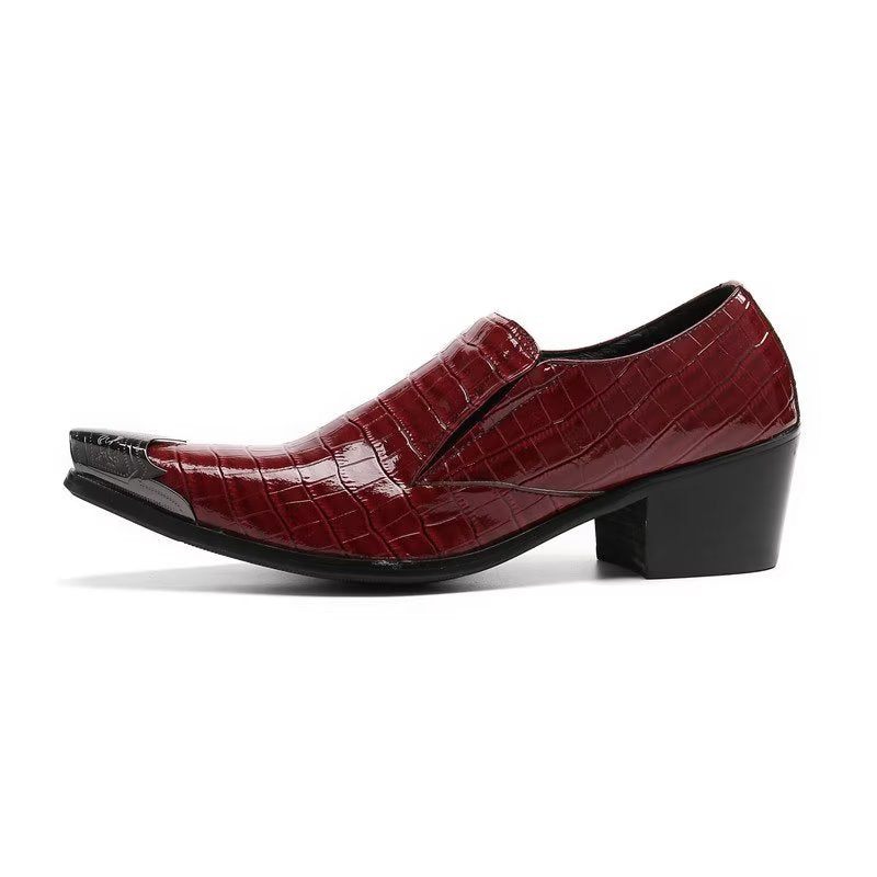 Formale Herrenschuhe Crocslip Elegante Abendschuhe - Rot