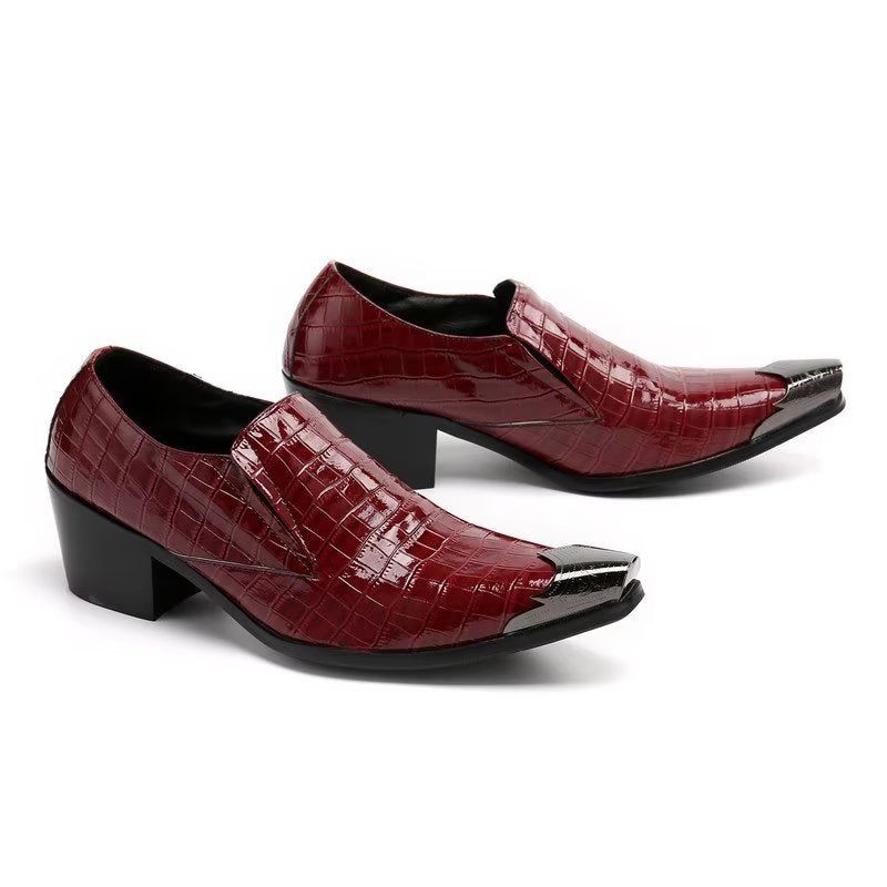 Formale Herrenschuhe Crocslip Elegante Abendschuhe - Rot