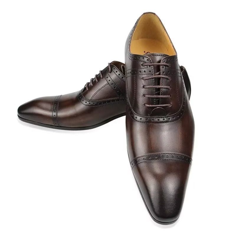 Formale Herrenschuhe Deluxe Oxford Lavishnuptial Brogues - Kaffee