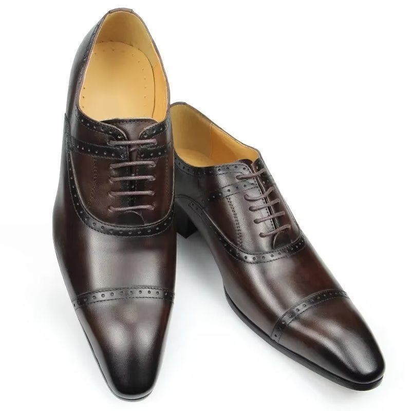 Formale Herrenschuhe Deluxe Oxford Lavishnuptial Brogues - Kaffee