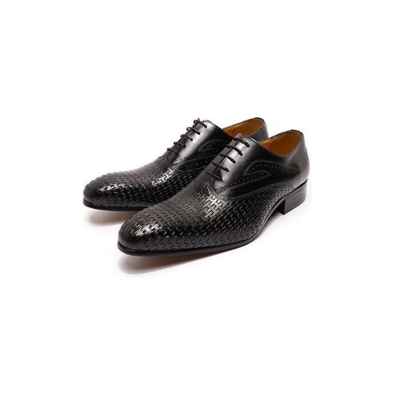 Formale Herrenschuhe Eleganza Klassisch Lace-up Oxford Mit Spitzer Zehenpartie