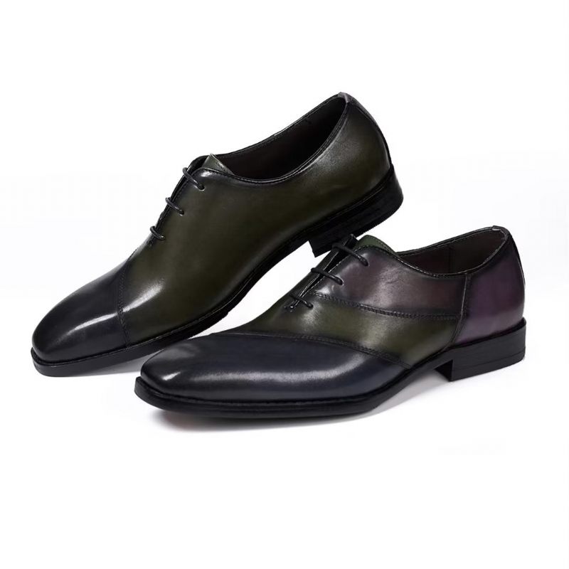 Formale Herrenschuhe Executive Elegance Lederschuhe - Grün