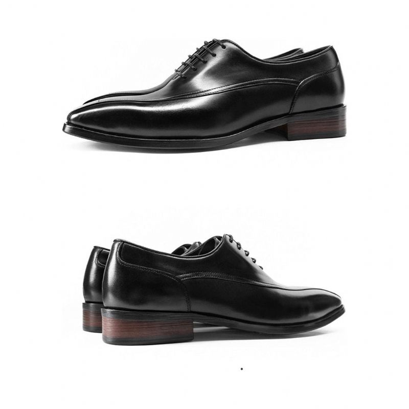 Formale Herrenschuhe Exotische Brogue-schnürschuhe Aus Leder - Schwarz