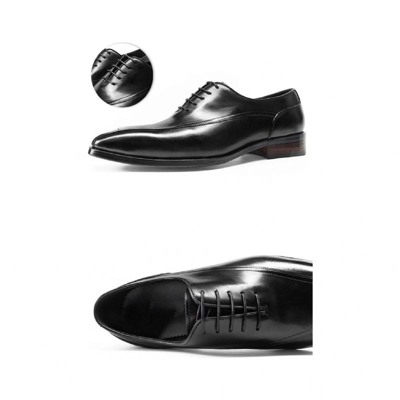 Formale Herrenschuhe Exotische Brogue-schnürschuhe Aus Leder - Schwarz