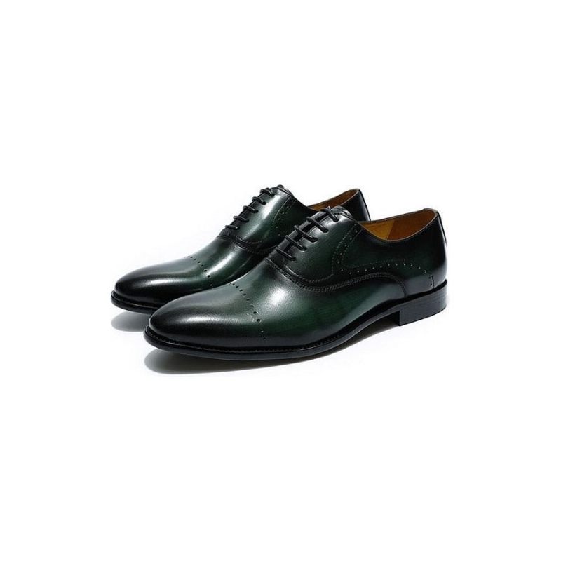 Formale Herrenschuhe Exotische Handbemalte Oxford-schuhe - Grün