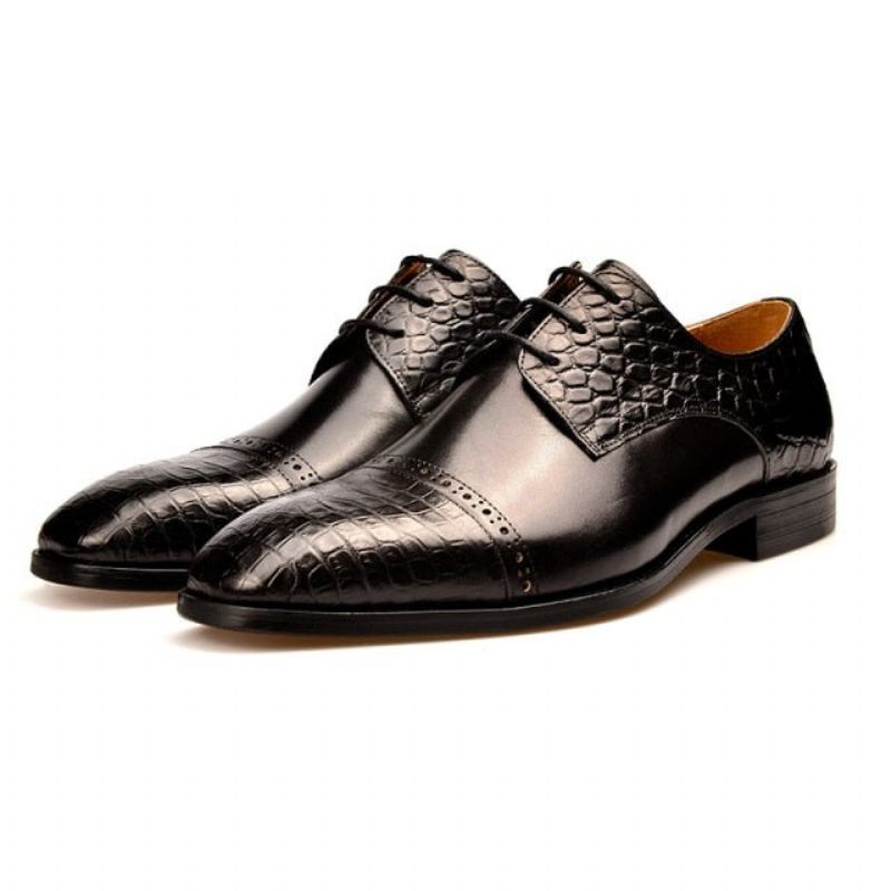 Formale Herrenschuhe Exotische Schnür-brogue-schuhe - Schwarz