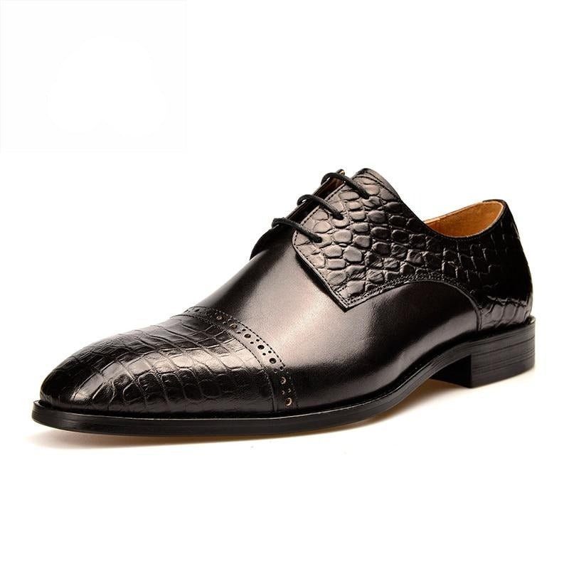 Formale Herrenschuhe Exotische Schnür-brogue-schuhe - Schwarz