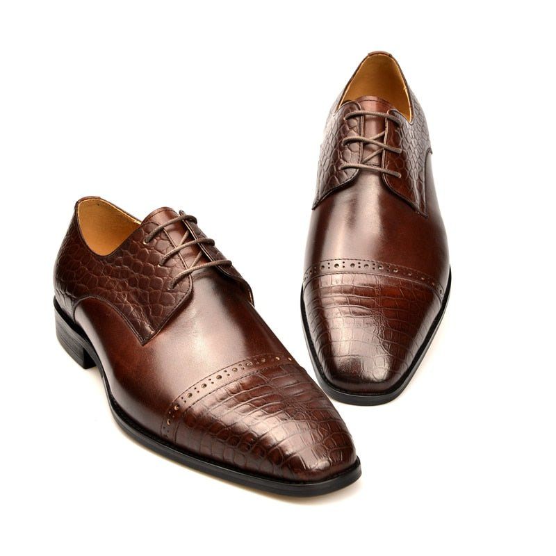 Formale Herrenschuhe Exotische Schnür-brogue-schuhe - Kaffee