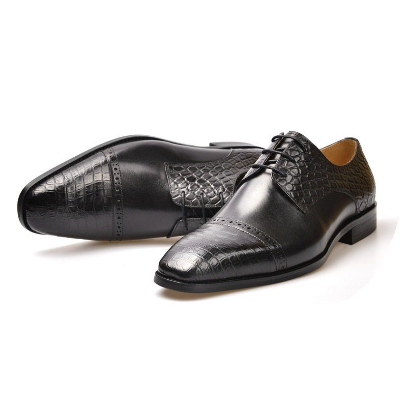 Formale Herrenschuhe Exotische Schnür-brogue-schuhe - Schwarz