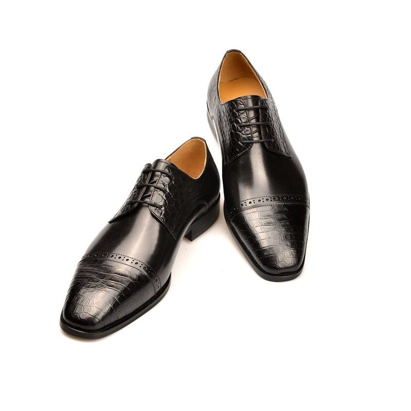 Formale Herrenschuhe Exotische Schnür-brogue-schuhe - Schwarz