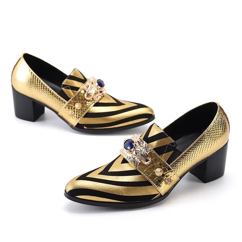 Formale Herrenschuhe Exotische Slip-ons - Gold