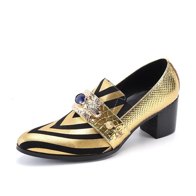 Formale Herrenschuhe Exotische Slip-ons - Gold