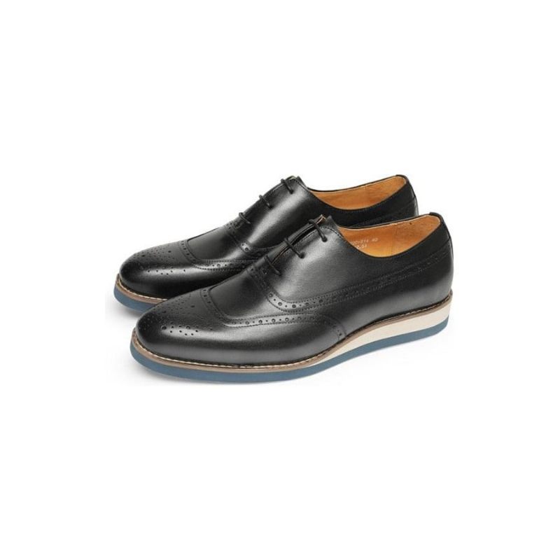 Formale Herrenschuhe Exotische Wingtip-plateauschuhe - Schwarz