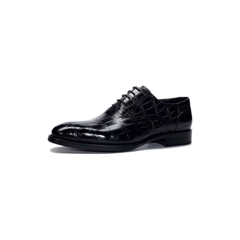 Formale Herrenschuhe Luxuriöse Formelle Oxford-schuhe Mit Krokodilmuster