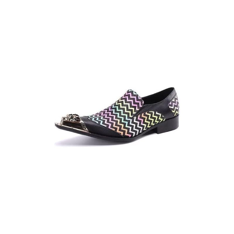 Formale Herrenschuhe Luxuriöse Slip-on-schuhe Aus Leder Mit Exotischer Prägung - Schwarz