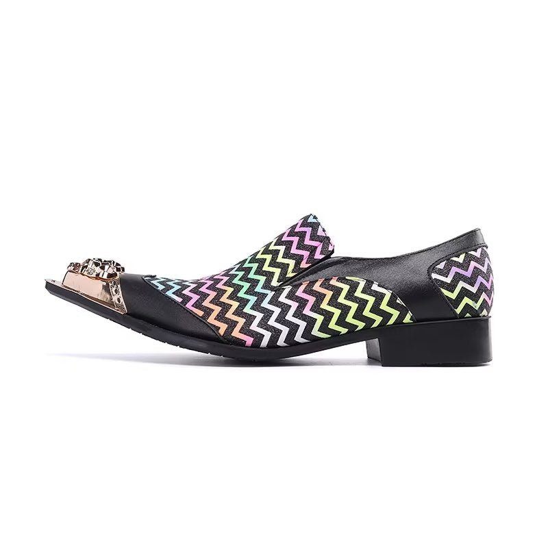 Formale Herrenschuhe Luxuriöse Slip-on-schuhe Aus Leder Mit Exotischer Prägung - Schwarz