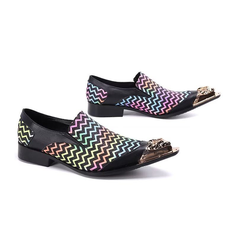 Formale Herrenschuhe Luxuriöse Slip-on-schuhe Aus Leder Mit Exotischer Prägung - Schwarz