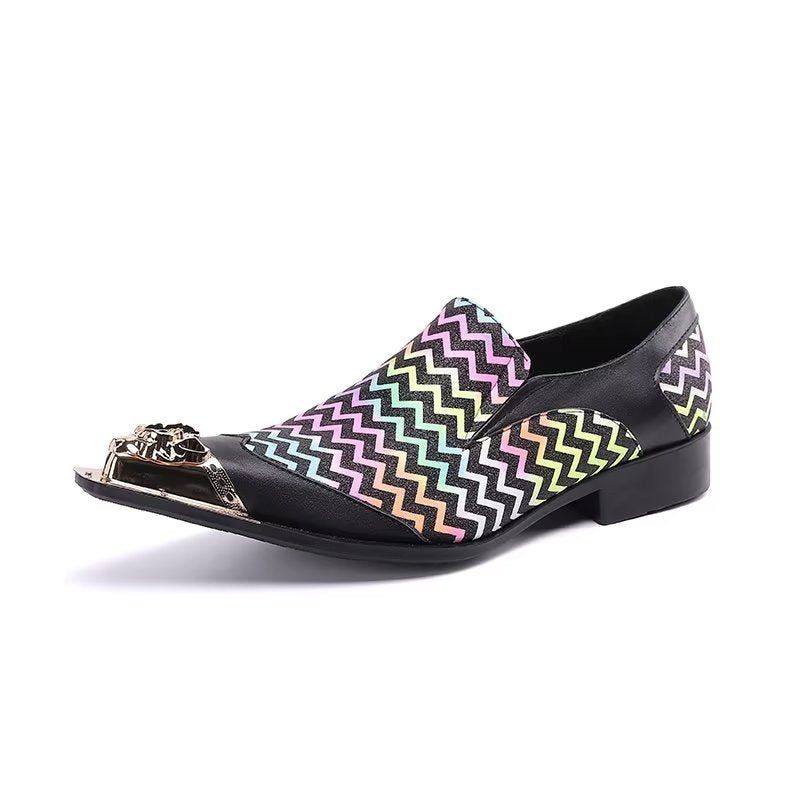 Formale Herrenschuhe Luxuriöse Slip-on-schuhe Aus Leder Mit Exotischer Prägung - Schwarz