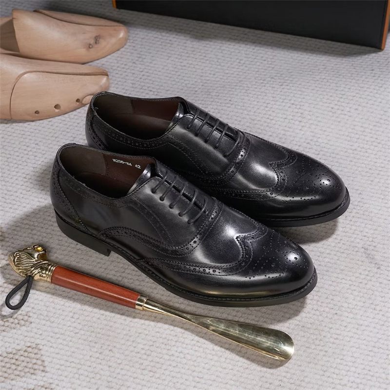 Formale Herrenschuhe Metropolitan Mastery Lederschnürer - Schwarz