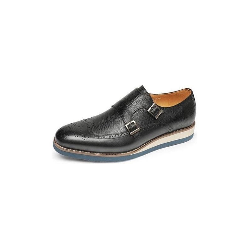 Formale Herrenschuhe Mit Exotischer Textur Und Wingtip-plateau-loafer