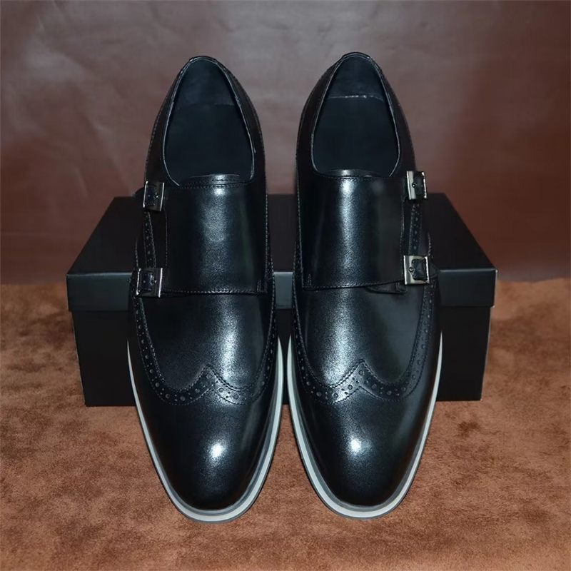 Formale Herrenschuhe Mit Klassischer Schnalle Elegante Abendschuhe - Schwarz