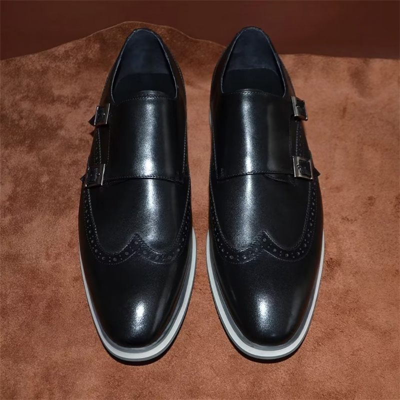 Formale Herrenschuhe Mit Klassischer Schnalle Elegante Abendschuhe - Schwarz