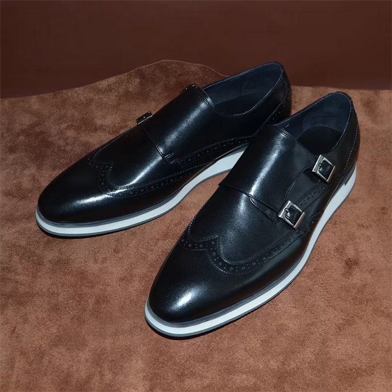 Formale Herrenschuhe Mit Klassischer Schnalle Elegante Abendschuhe - Schwarz