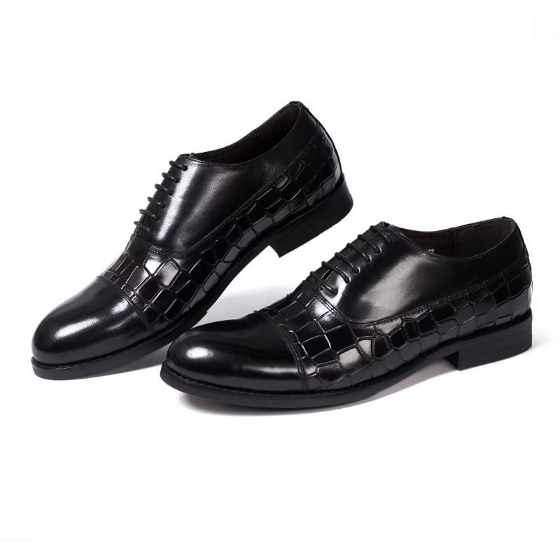 Formale Herrenschuhe Mit Panache Filled Executive-lederschuhen - Schwarz