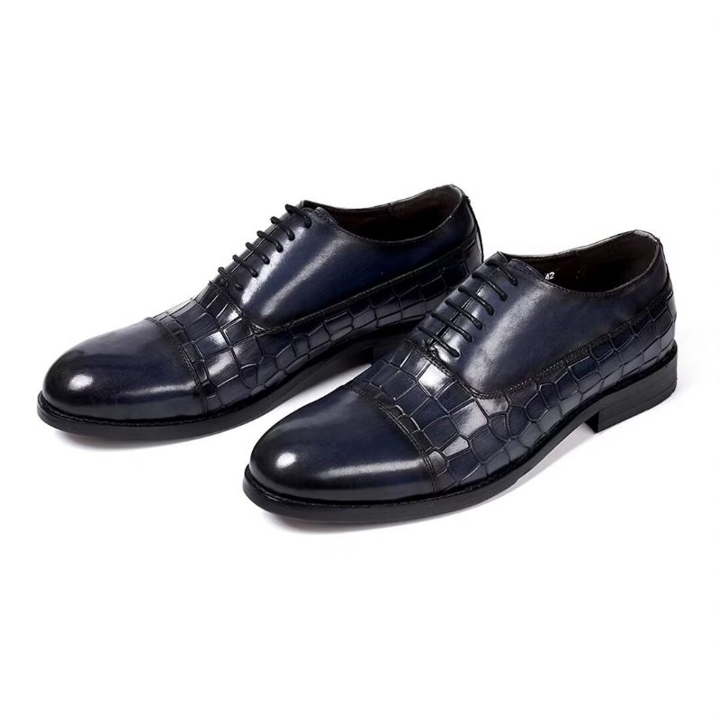 Formale Herrenschuhe Mit Panache Filled Executive-lederschuhen - Blau