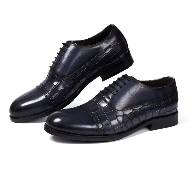 Formale Herrenschuhe Mit Panache Filled Executive-lederschuhen - Blau