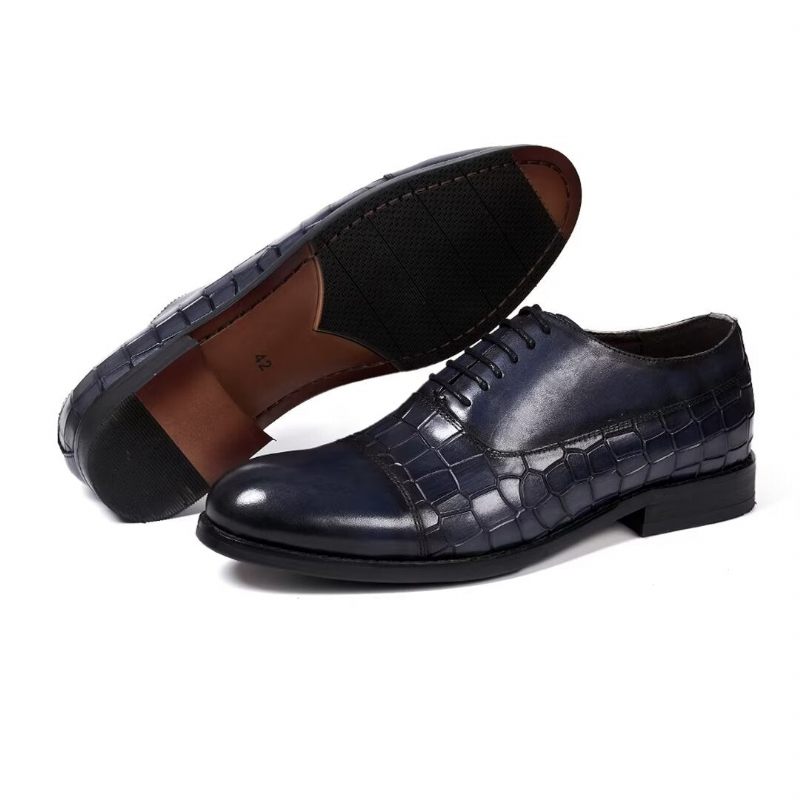 Formale Herrenschuhe Mit Panache Filled Executive-lederschuhen - Blau