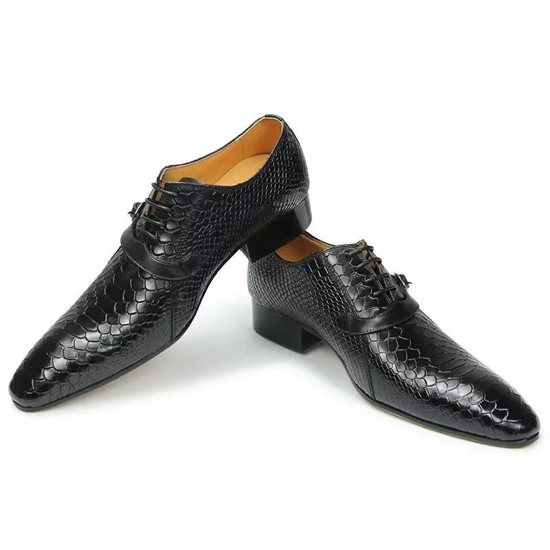 Formale Herrenschuhe Opulente Brogue-hochzeits-oxford-lederschuhe - Schwarz