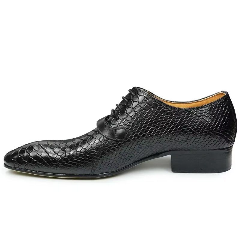 Formale Herrenschuhe Opulente Brogue-hochzeits-oxford-lederschuhe - Schwarz