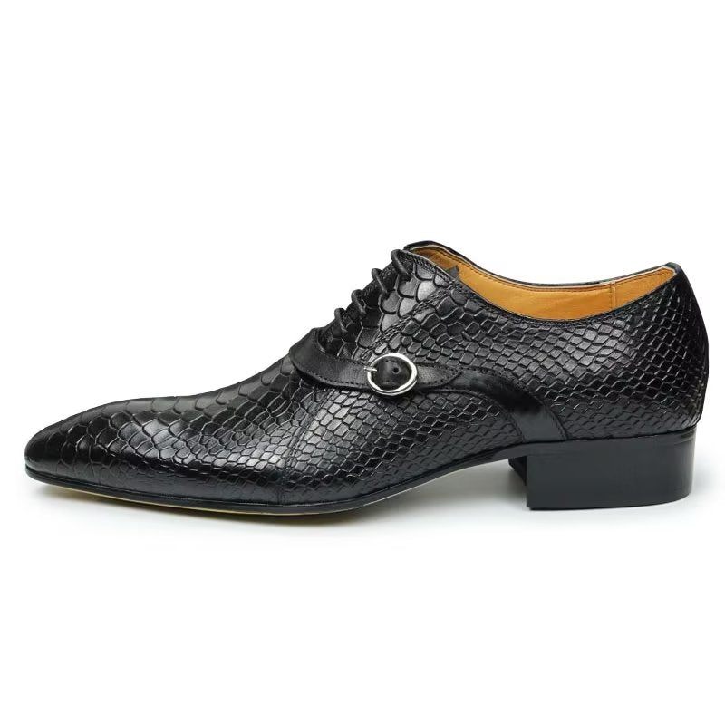 Formale Herrenschuhe Opulente Brogue-hochzeits-oxford-lederschuhe - Schwarz