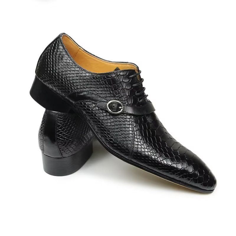 Formale Herrenschuhe Opulente Brogue-hochzeits-oxford-lederschuhe - Schwarz