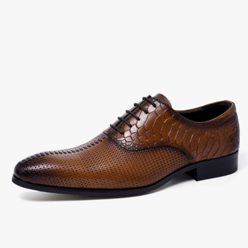 Formale Herrenschuhe Opulente Luxus-kleiderschuhe Mit Spitzer Zehenpartie - Kaffee