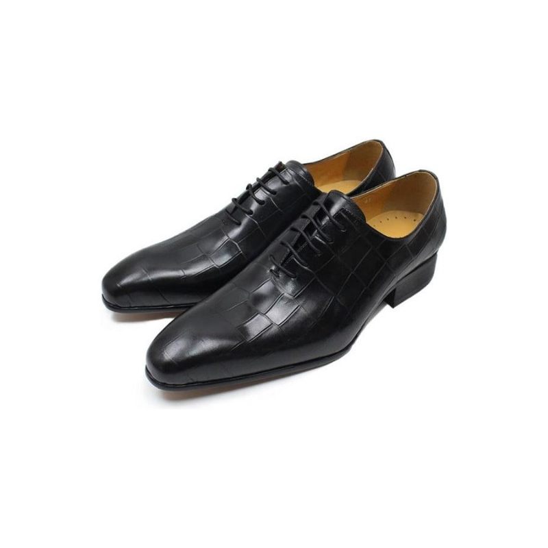 Formale Herrenschuhe Opulente Oxford-schuhe Aus Krokodilleder Mit Spitzer Zehenpartie