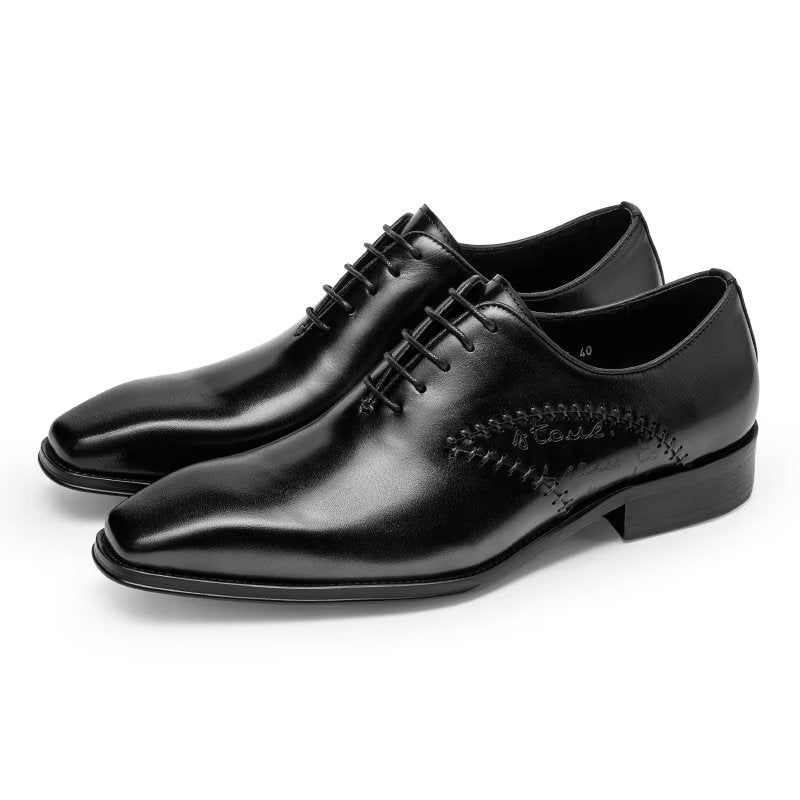 Formale Herrenschuhe Opulente Oxford-schuhe Aus Leder - Schwarz