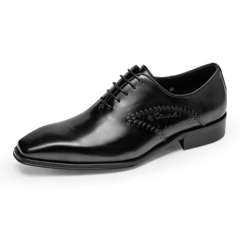 Formale Herrenschuhe Opulente Oxford-schuhe Aus Leder - Schwarz