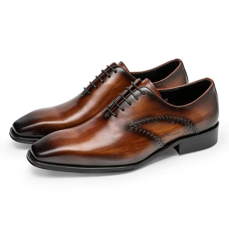 Formale Herrenschuhe Opulente Oxford-schuhe Aus Leder - Kaffee