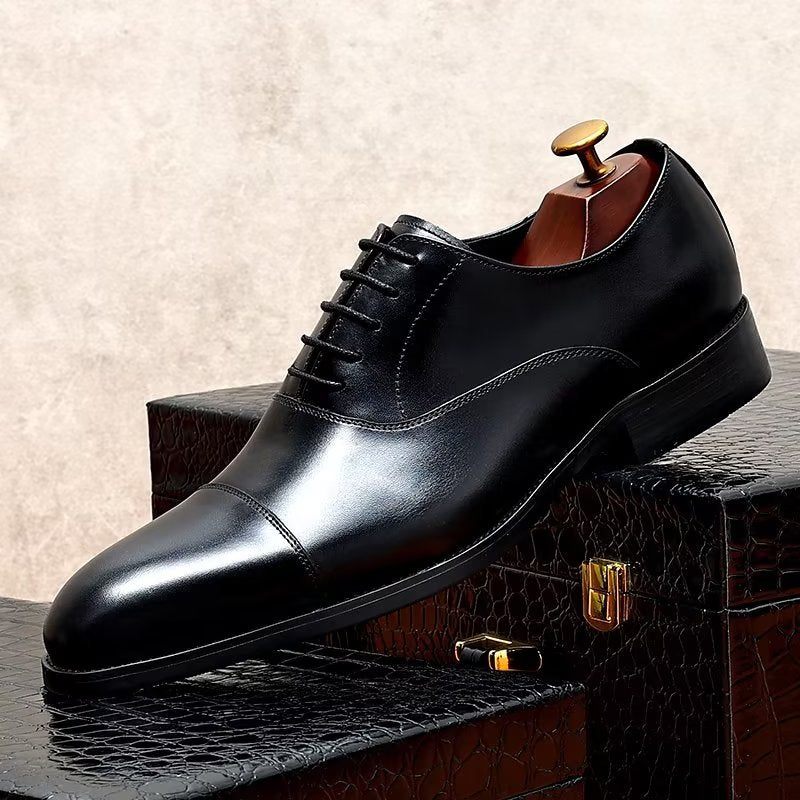 Formale Herrenschuhe Opulente Oxford-schuhe Aus Rindsleder - Schwarz